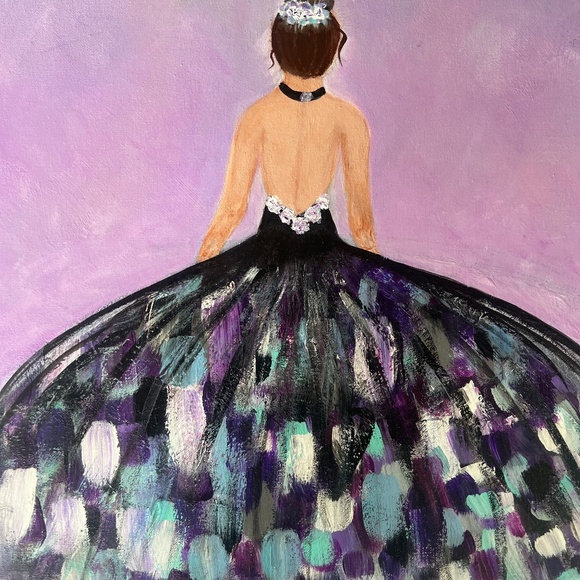 “Curtain” Ballet Dancer Acrylic Painting | Original Artwork 16x20 Canvas - Picture 2 of 10